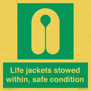 Life jackets stowed within